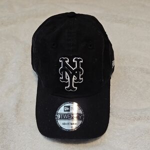 New Era Unisex Black NY Mets 9TWENTY Adjustable Cap Osfa